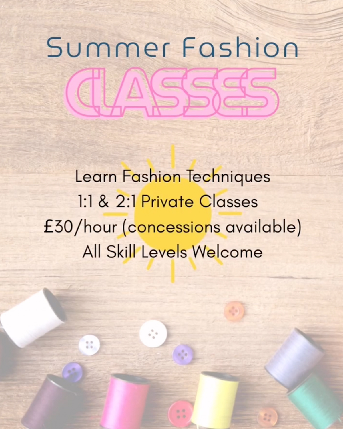 Sustainable Fashion Classes in Brighton