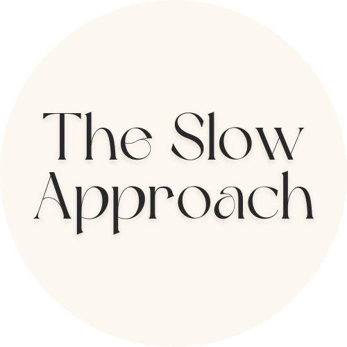 The Slow Approach circle badge